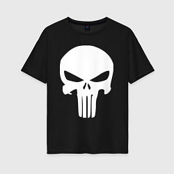Женская футболка оверсайз Punisher logo