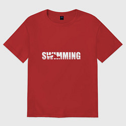 Женская футболка оверсайз Плаванье