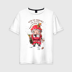 Футболка оверсайз женская Щелкунчик, цвет: белый