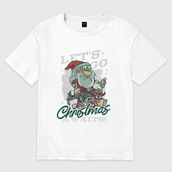 Женская футболка оверсайз Рождество ждет