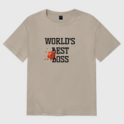 Женская футболка оверсайз Worlds best boss