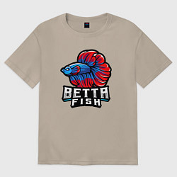 Женская футболка оверсайз Бойцовая рыбка