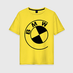 Женская футболка оверсайз БМВ значок