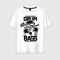 Женская футболка оверсайз Drum n Bass: More Bass