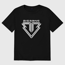Футболка оверсайз женская Big bang logo, цвет: черный