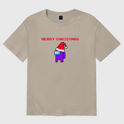 Женская футболка оверсайз Among Us - Mary Christmas