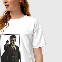 Футболка оверсайз женская Что в коробке Brad Pitt, цвет: белый — фото 2