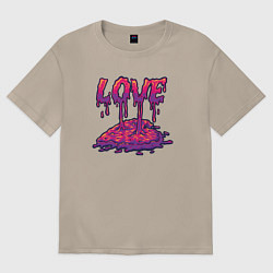 Женская футболка оверсайз Bloody love