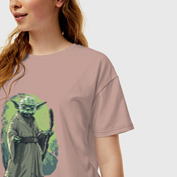 Футболка оверсайз женская Йода - Звездные войны, цвет: пыльно-розовый — фото 2