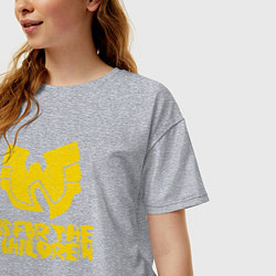 Футболка оверсайз женская Wu-Tang для детей, цвет: меланж — фото 2