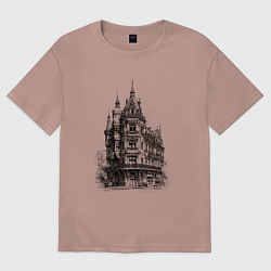 Женская футболка оверсайз Старинный дом