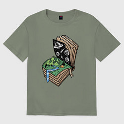 Женская футболка оверсайз Книга приключений