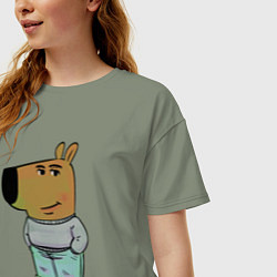 Футболка оверсайз женская Чиловый парень, цвет: авокадо — фото 2