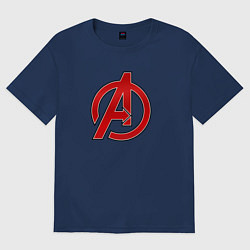 Женская футболка оверсайз Мстители логотип