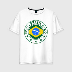 Женская футболка оверсайз Brazil 2014