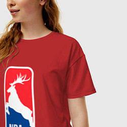 Футболка оверсайз женская NBA Bucks, цвет: красный — фото 2