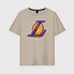 Женская футболка оверсайз Lakers team