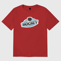 Женская футболка оверсайз Play hockey