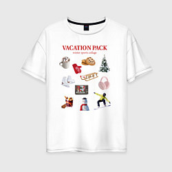 Женская футболка оверсайз Vacation pack