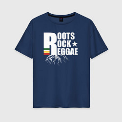 Футболка оверсайз женская Roots reggae, цвет: тёмно-синий