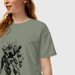 Футболка оверсайз женская Боевой бот, цвет: авокадо — фото 2