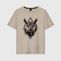 Женская футболка оверсайз Ушастая сова