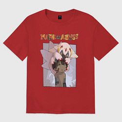 Женская футболка оверсайз Made in Abyss - Reg and Faputa