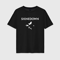Женская футболка оверсайз Shinedown - logo