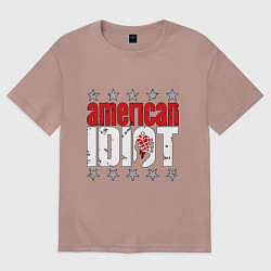 Женская футболка оверсайз Green Day - american idiot