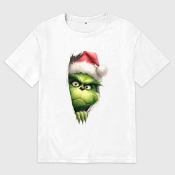 Женская футболка оверсайз Гринч похититель рождества в ожидании нового года