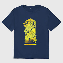 Футболка оверсайз женская Опытный инвестор, цвет: тёмно-синий