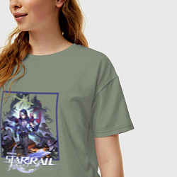 Футболка оверсайз женская Моцзэ, цвет: авокадо — фото 2