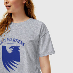 Футболка оверсайз женская Grey Wardens - Dragon Age, цвет: меланж — фото 2