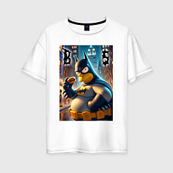 Женская футболка оверсайз Batsimpson - ai art fantasy