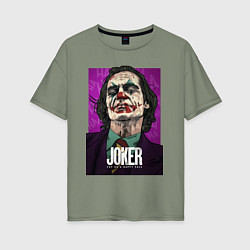 Женская футболка оверсайз Хоакин феникс - джокер