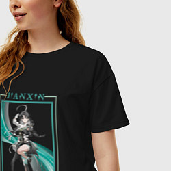 Футболка оверсайз женская Jianxin Cleansing Reflections, цвет: черный — фото 2