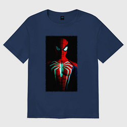 Женская футболка оверсайз Новый человек паук в темноте