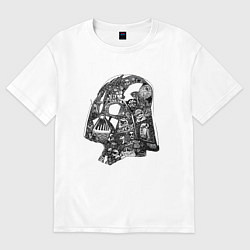 Женская футболка оверсайз Dark side карандаш