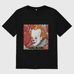 Женская футболка оверсайз Пиксельный Пеннивайз