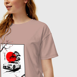 Футболка оверсайз женская Toyota Supra sakura, цвет: пыльно-розовый — фото 2