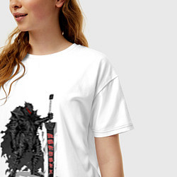 Футболка оверсайз женская Черный мечник, цвет: белый — фото 2