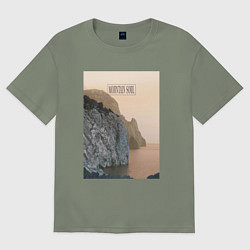 Футболка оверсайз женская Горная душа, цвет: авокадо