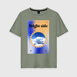 Футболка оверсайз женская Светлая сторона, цвет: авокадо