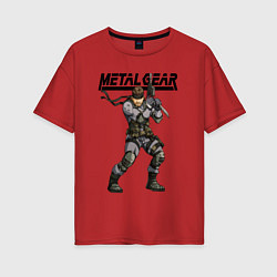 Женская футболка оверсайз Snake Solid soldier