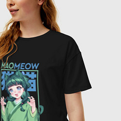 Футболка оверсайз женская Maomeow - Монолог фармацевтов, цвет: черный — фото 2