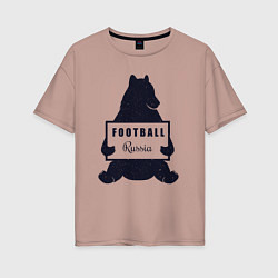 Женская футболка оверсайз Bear football