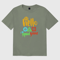 Женская футболка оверсайз Hello squid game