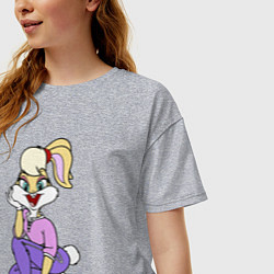 Футболка оверсайз женская Lola Bunny, цвет: меланж — фото 2