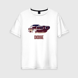 Женская футболка оверсайз Dodge coronet