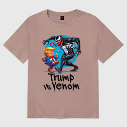 Женская футболка оверсайз Venom vs Donald Trump - ai art fantasy